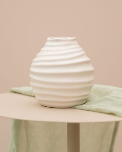 Vase organic weiß