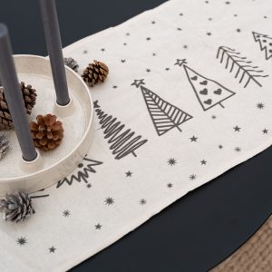 Tischläufer I trees and stars
