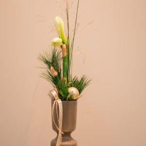 Vase + Strauß I golden Amaryllis